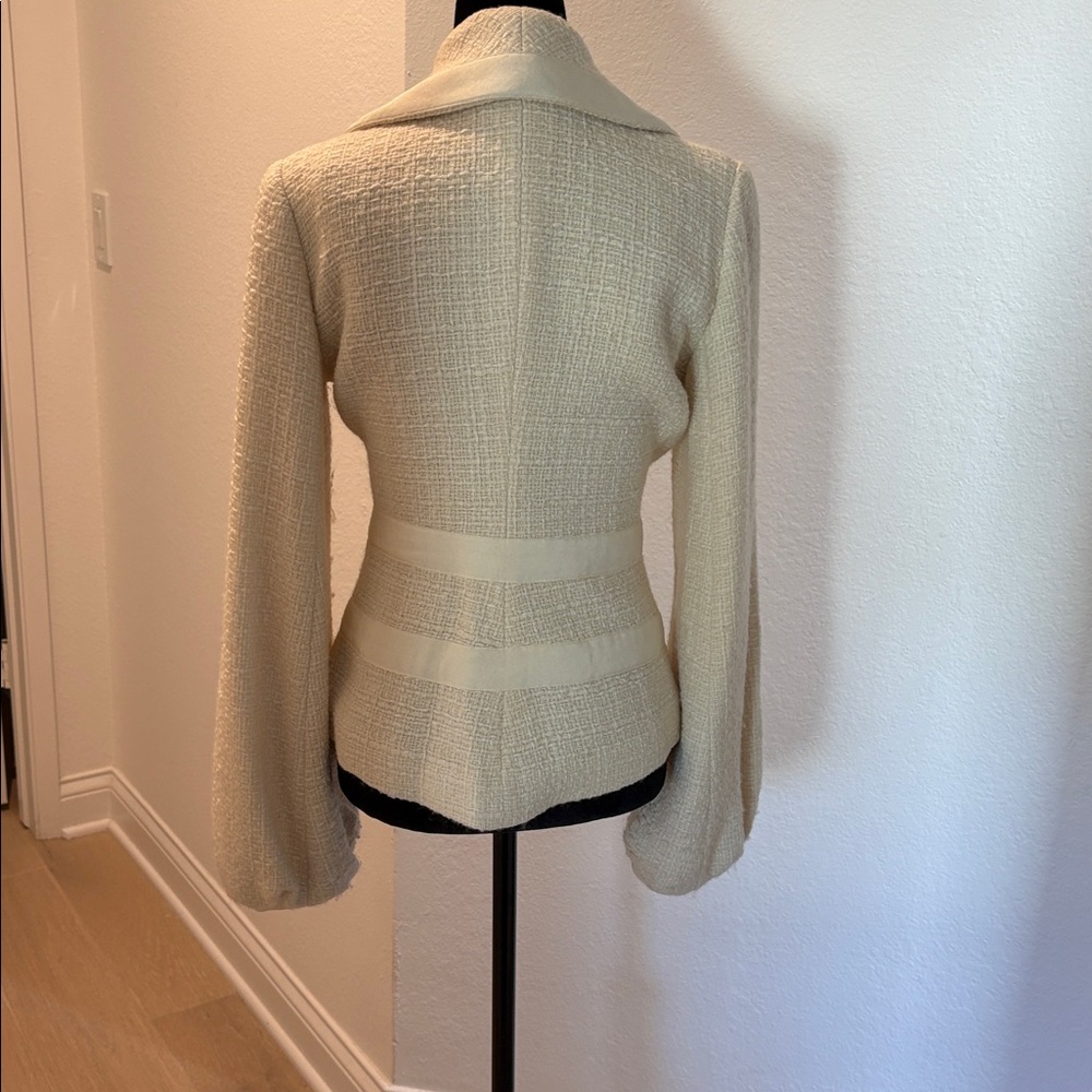 Yaya Chic Cream Textured Jacket - Picture 4 of 6